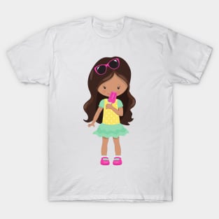 Girl With Ice Cream, Latina Girl, Cute Girl, Dress T-Shirt